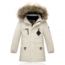 Hooded down parka